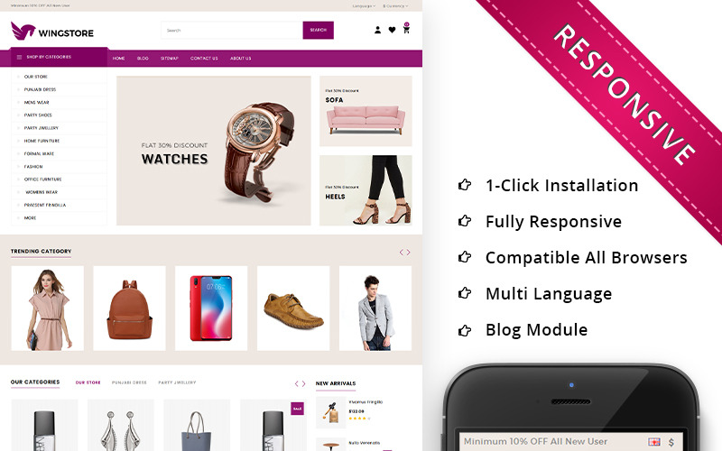 Wingstore - Mega Shop Responsive OpenCart-mall
