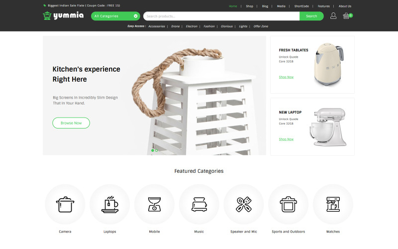 кухня многоцелевая тема woocommerce