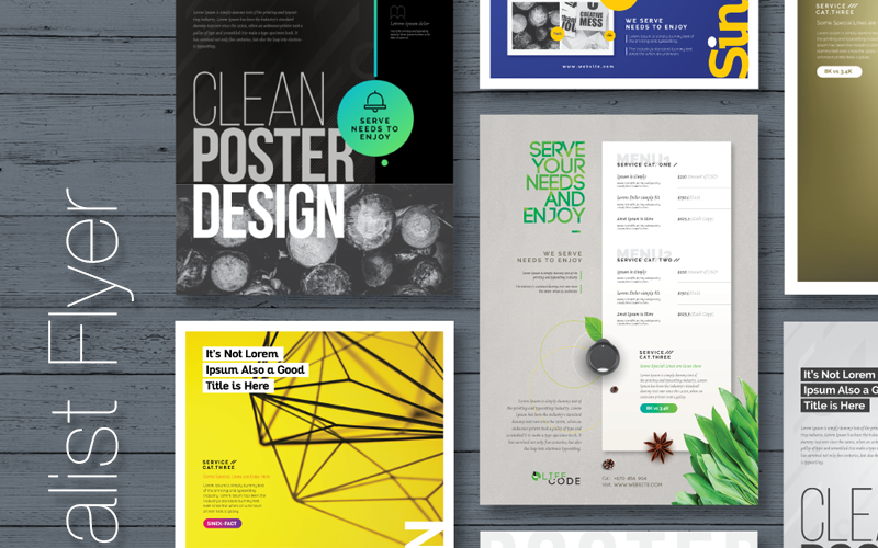 Download Бандл 10 лучших минималистичных флаеров / 10 Best Minimalist Flyers - Corporate Identity Template - Фирменный стиль на тему графика minimalist corporate flyer poster creative modern stylish design layout advertisement advertise promotion promote product showcase present mockup best bundle