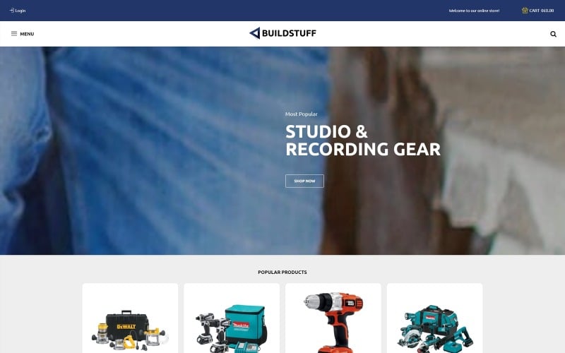 Buildstuff - Herramientas de construcción Elementor Tema WooCommerce