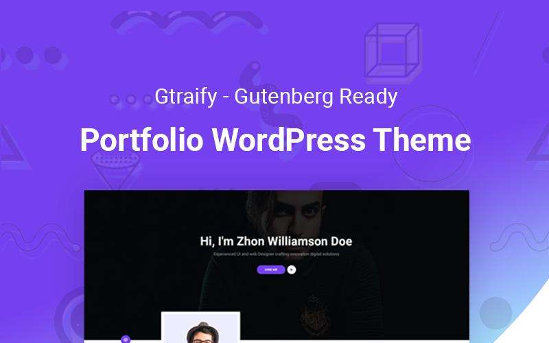 Gratify - тема для WordPress із готовим портфоліо Гутенберга