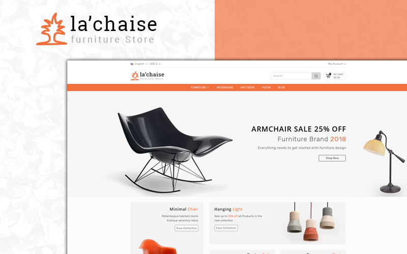 Lachaise - Tema PrestaShop del negozio di mobili