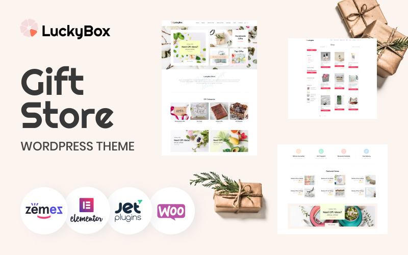 LuckyBox - Gift Store Elementor WooCommerce Teması