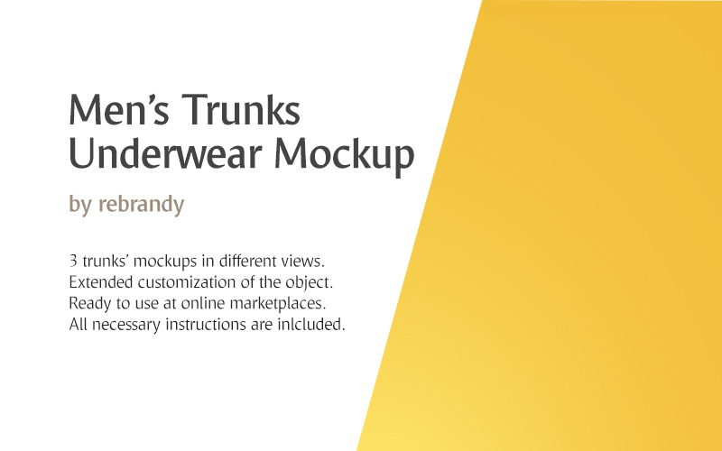 Maketa produktu Pánské spodní prádlo Trunks