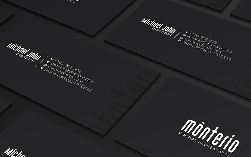 Download Фирменный стиль "Minimalist Black Business Card - Corporate Identity Template" / Minimalist Black Business Card - Corporate Identity Template - Фирменный стиль на тему графика minimal minimalist black simple creative corporate agency name card business clean layout designundefined