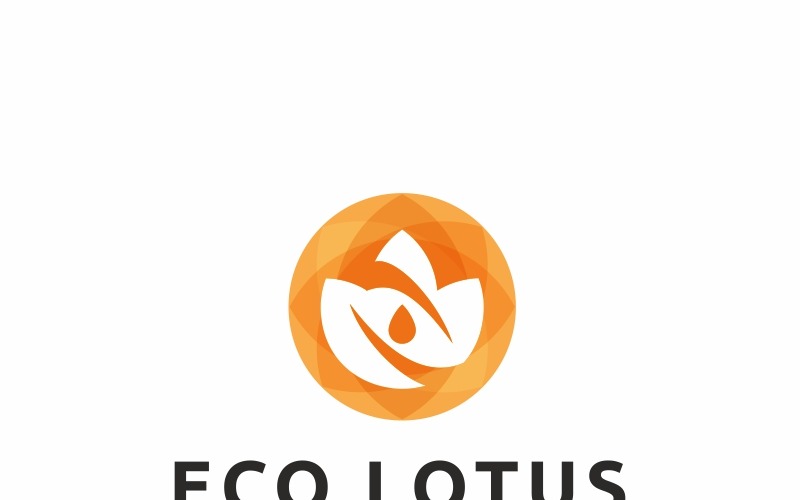 Plantilla de logotipo de Eco Lotus