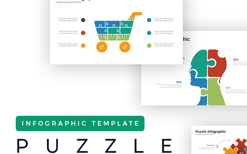 Puzzelpresentatie - Infographic PowerPoint-sjabloon