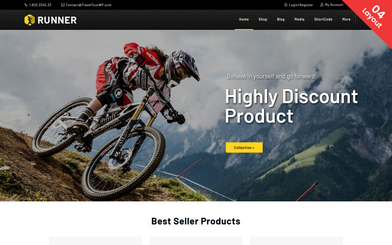 спортивная и многофункциональная тема woocommerce