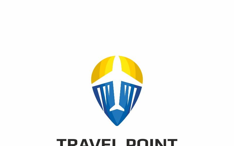 Utazási pont logó sablon