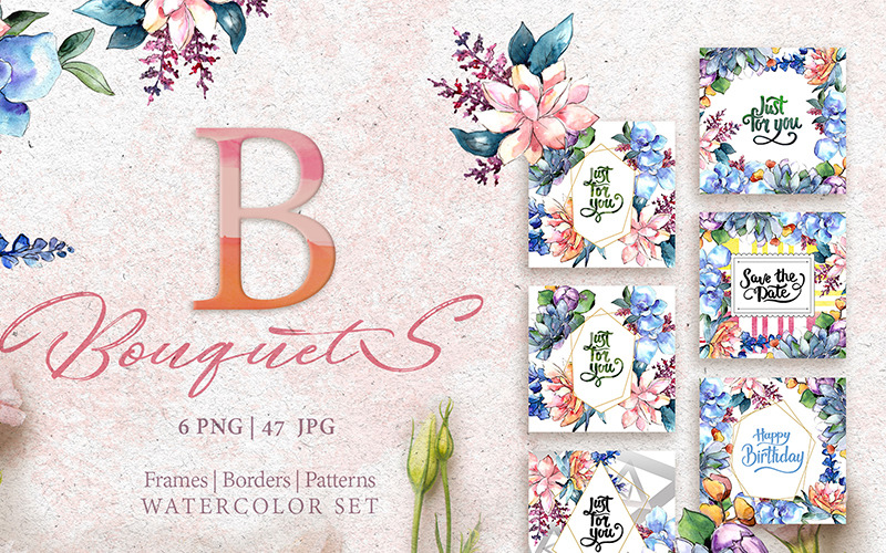 Download Иллюстрация "Bouquets Flowers Set PNG Watercolor - Illustration" / Bouquets Flowers Set PNG Watercolor - Illustration - Иллюстрация на тему графика watercolor illustration delicate drawing beautiful tropical background colorful bouquet drawn paint leaf plant wildflower seasonal foliage flower sprout stem textile