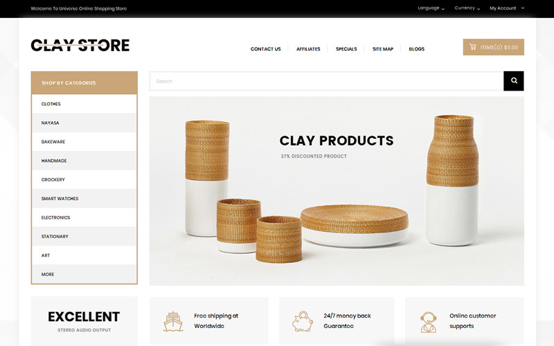 home deco store шаблон opencart