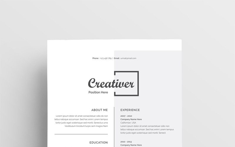 Creativer CV CV-sjabloon