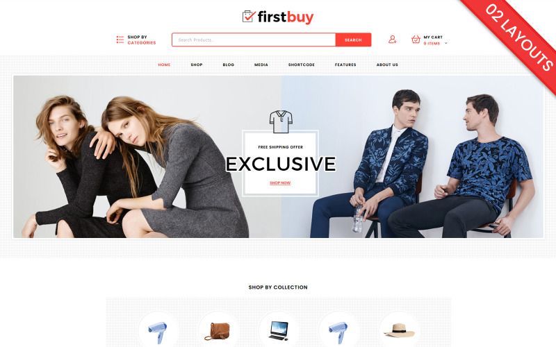 электроника и мода woocommerce тема