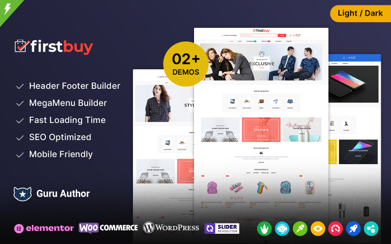 Firstbuy - Elektronika i moda Mega Shop Wielofunkcyjny motyw WooCommerce