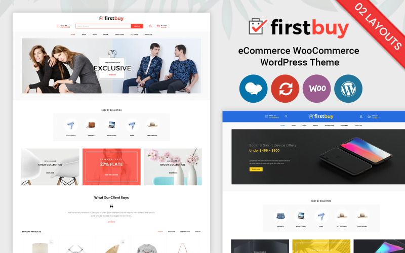 Firstbuy - Tema WooCommerce de eletrônicos e moda