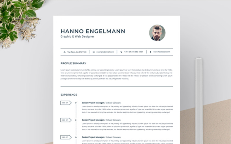 Download Резюме "Hanno Resume Template" / Hanno Resume Template - Резюме на тему графика a4,clean resume,cv,cv clean,cv doc,cv elegant,cv template,elegant resume,modern resume,professional resume,resume,resume clean,resume creative,resume cv,resume design,resume minimal,resume pa