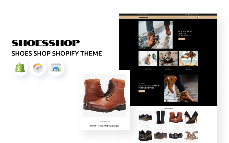 Loja de sapatos Online Shopify Tema