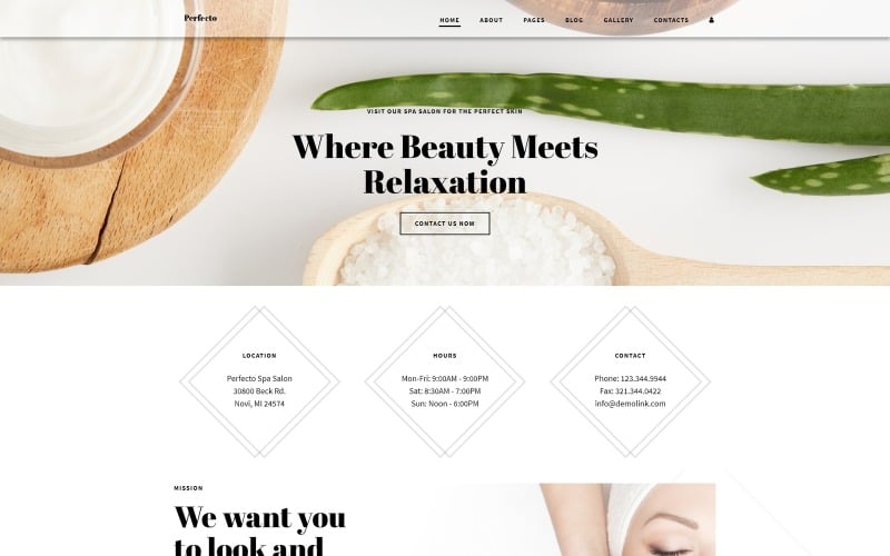 Perfecto-Spa Salon Joomla模板