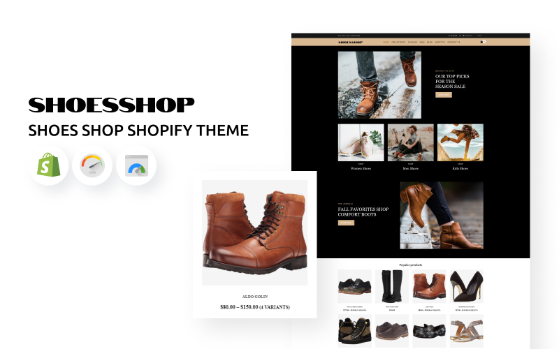 网上鞋店 Shopify 主题