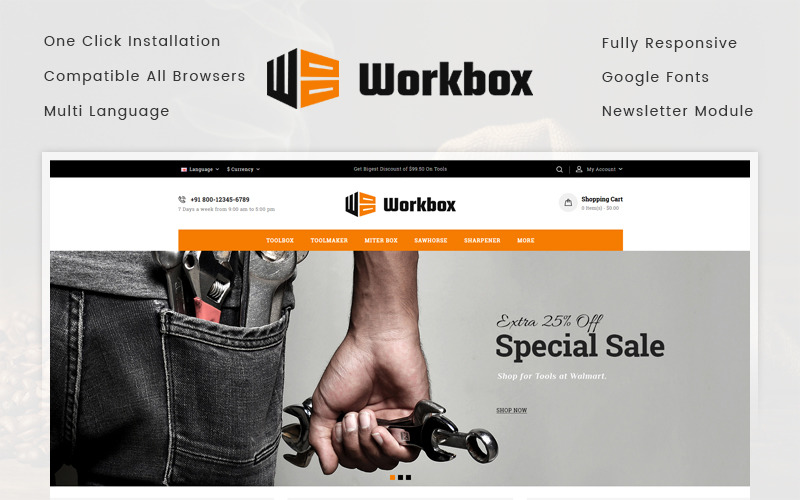 Work Box Tools Store OpenCart Template 73716