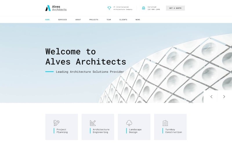 Alves Architects - Light Architecture Company HTML Açılış Sayfası Şablonu