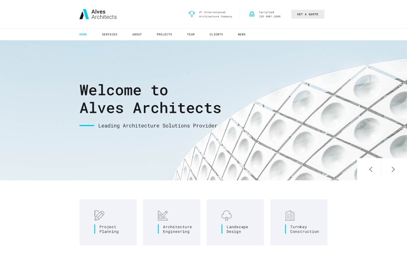 Alves Architects-轻型建筑公司HTML着陆页模板