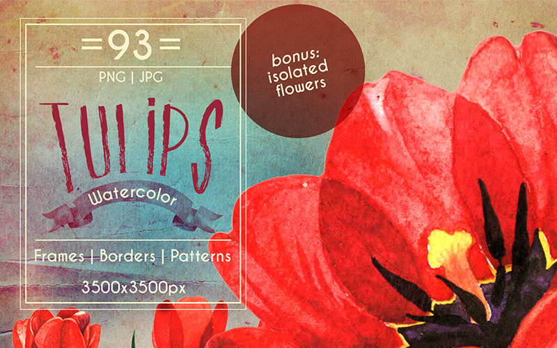 Download Иллюстрация "Amazing tulips PNG watercolor flower set - Illustration" / Amazing tulips PNG watercolor flower set - Illustration - Иллюстрация на тему графика watercolor red illustration delicate drawing background textile colorful drawn paint leaf tulip plant wildflower seasonal deciduous foliage flower sprout stem