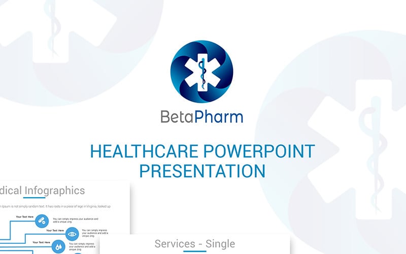 BetaPharm Healthcare PPT-bilder PowerPoint-mall