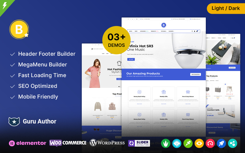 BigStar – багатофункціональна тема WooCommerce для електроніки, меблів і моди