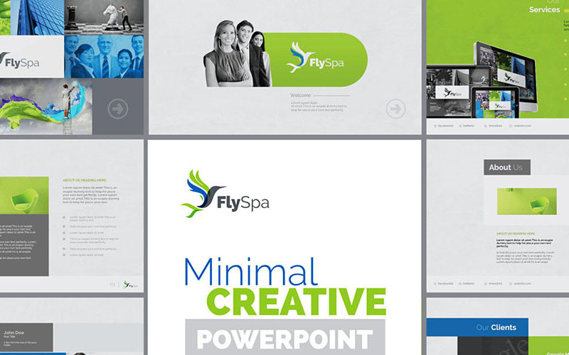 FlySpa | Víceúčelová obchodní PowerPoint šablona