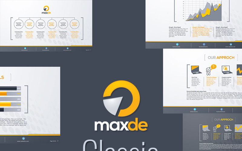 Maxde | Basit Klasik PowerPoint şablonu