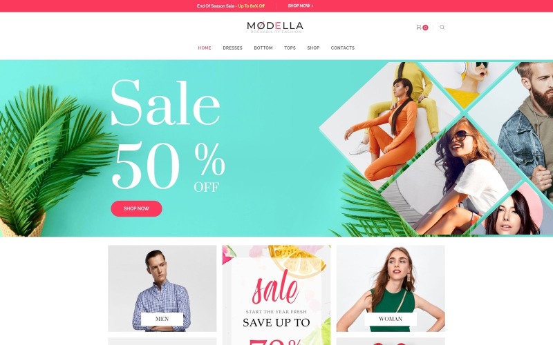 Modella - Moda Mağazası Elementor WooCommerce Teması