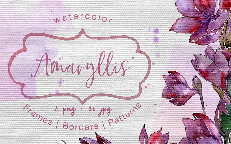 Download Иллюстрация "Purple Amaryllis - PNG Watercolor Set - Illustration" / Purple Amaryllis - PNG Watercolor Set - Illustration - Иллюстрация на тему графика watercolor illustration purple amaryllis drawing background colorful drawn paint leaf plant wildflower seasonal foliage flower sprout stem textile botanical garden