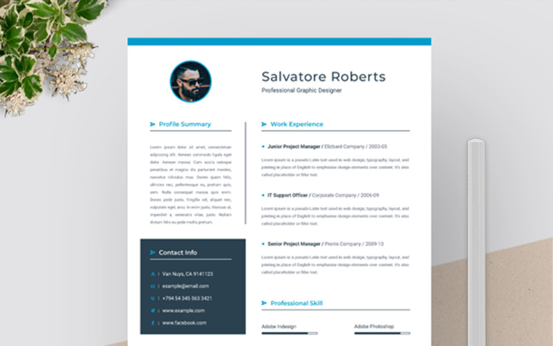 Download Резюме "Roberts Resume Template" / Roberts Resume Template - Резюме на тему графика a4,clean resume,cv,cv clean,cv doc,cv elegant,cv template,elegant resume,modern resume,professional resume,resume,resume clean,resume creative,resume cv,resume design,resume minimal,resume pa