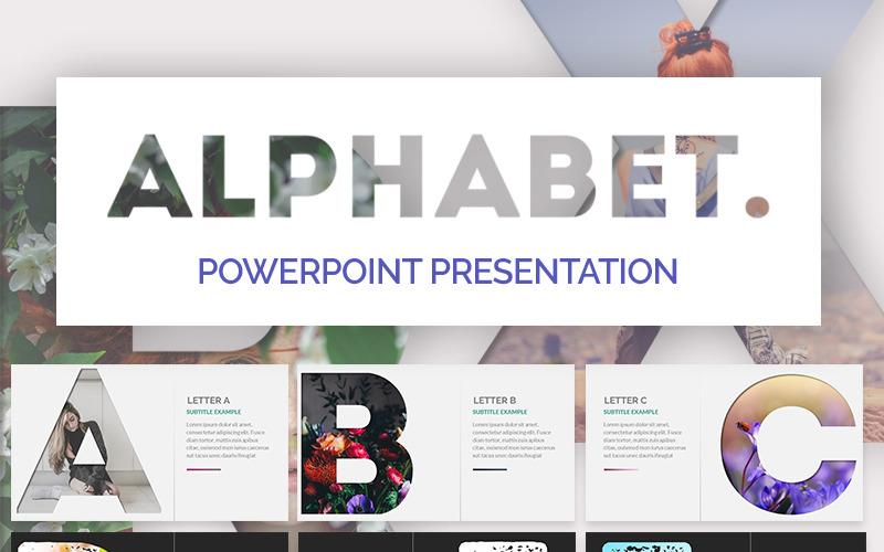 Шаблон PowerPoint алфавіту PowerPoint