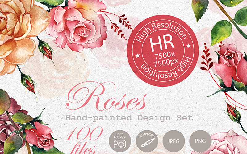 Download Иллюстрация "Stunning Roses PNG Watercolor Set - Illustration" / Stunning Roses PNG Watercolor Set - Illustration - Иллюстрация на тему графика watercolor rose illustration delicate drawing background textile colorful rosa drawn paint leaf plant wildflower deciduous foliage flower sprout stem botanical