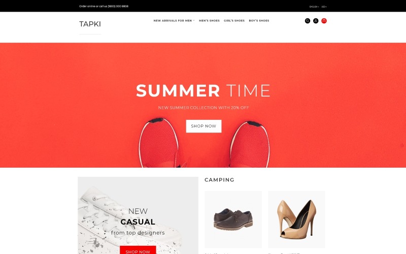 TAPKi - Schoenwinkel OpenCart-sjabloon