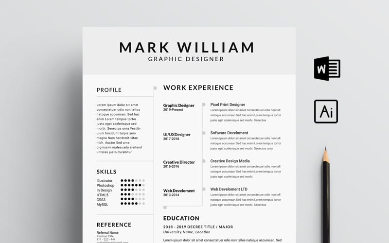 Mark William Cv / Resume Template