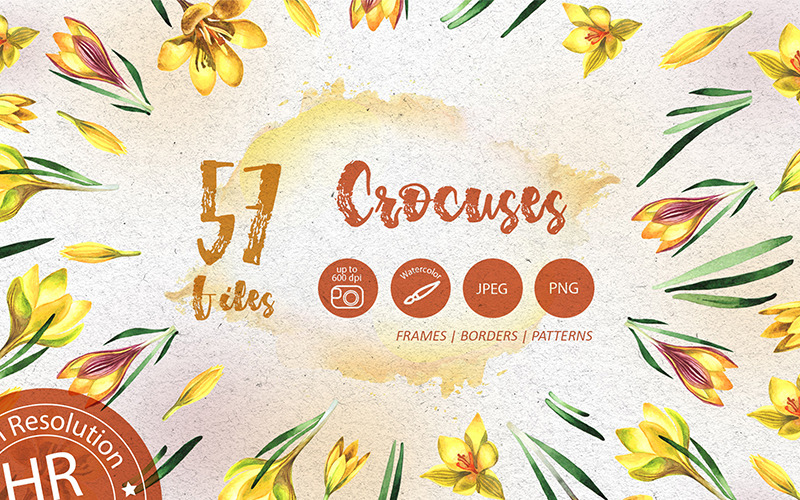 Download Иллюстрация "Yellow Crocuses PNG Watercolor Flower Set - Illustration" / Yellow Crocuses PNG Watercolor Flower Set - Illustration - Иллюстрация на тему графика watercolor yellow crocus illustration delicate drawing background textile drawn paint leaf plant wildflower seasonal foliage flower sprout stem botanical garden