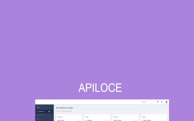 Apiloce - Admin-mall för Bootstrap