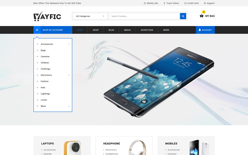 многоцелевая тема mega woocommerce