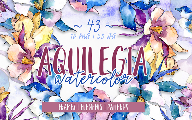 Download Иллюстрация "Beautiful Aquilegia PNG Watercolor Set - Illustration" / Beautiful Aquilegia PNG Watercolor Set - Illustration - Иллюстрация на тему графика watercolor illustration beautiful aquilegia drawing background colorful drawn paint leaf plant wildflower seasonal foliage flower sprout stem textile botanical garden