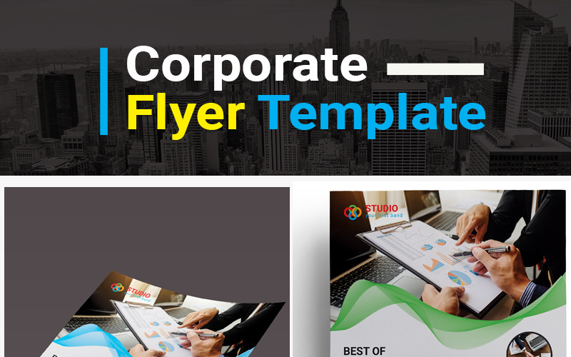 Download Фирменный стиль "Business Promotion Flyer Design - Corporate Identity Template" / Business Promotion Flyer Design - Corporate Identity Template - Фирменный стиль на тему графика business flyer creative corporate id studio photo multimedia web artistic building technology corporet internet stationery kit blue hi-quality official symple