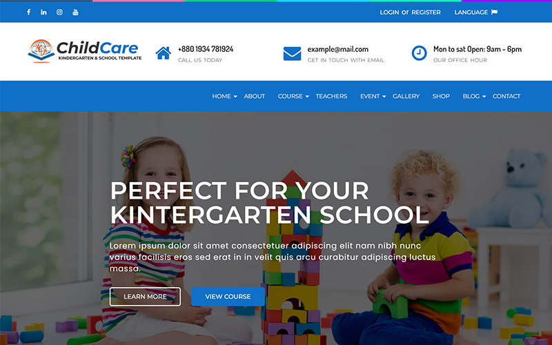 ChildCare - 幼儿园和学校 HTML 模板