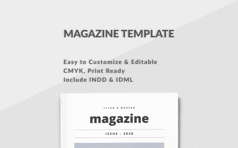 Clean and Modern Minimalist Magazine Layout - Corporate Identity Template