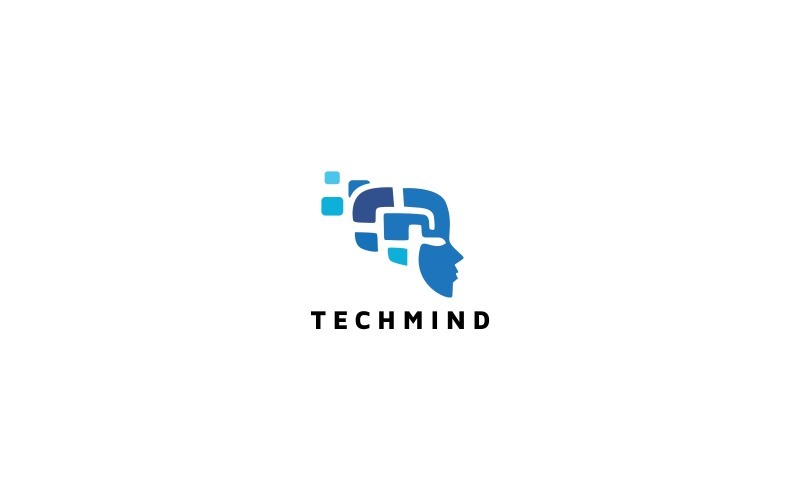 Modèle de logo Tech Mind #73943 - TemplateMonster