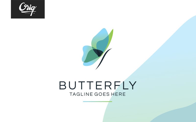 Modelo de logotipo de borboleta