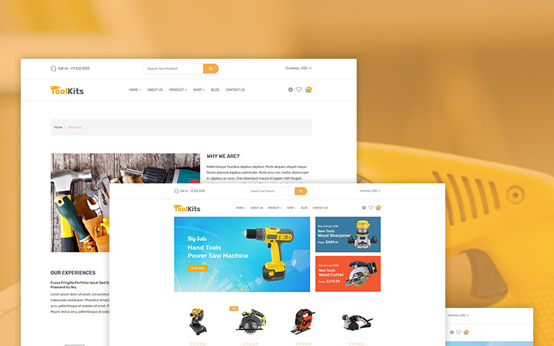 Наборы инструментов - Инструменты, Магазин оборудования Shopify Тема
