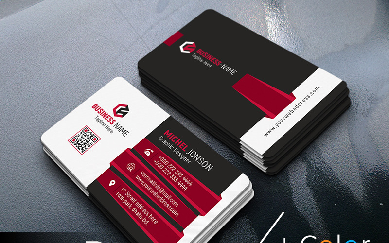 Download Фирменный стиль "Corporate Business Card - Corporate Identity Template" / Corporate Business Card - Corporate Identity Template - Фирменный стиль на тему графика business card photography realstate modern minimalist travel tour tourism developer professional elegant luxury corporate creative color official pink simple unique