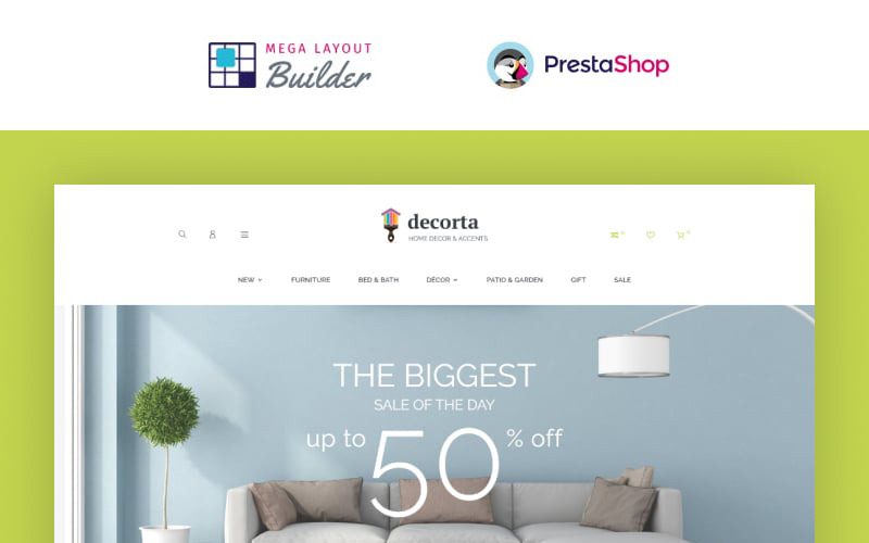 Decorta - Tema de PrestaShop para tienda de muebles